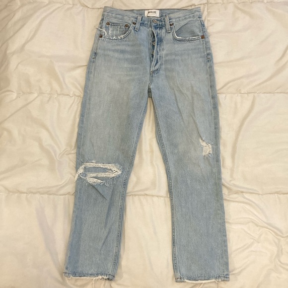 AGOLDE Riley High Rise Straight Crop Shatter Size 25 - Picture 3 of 10